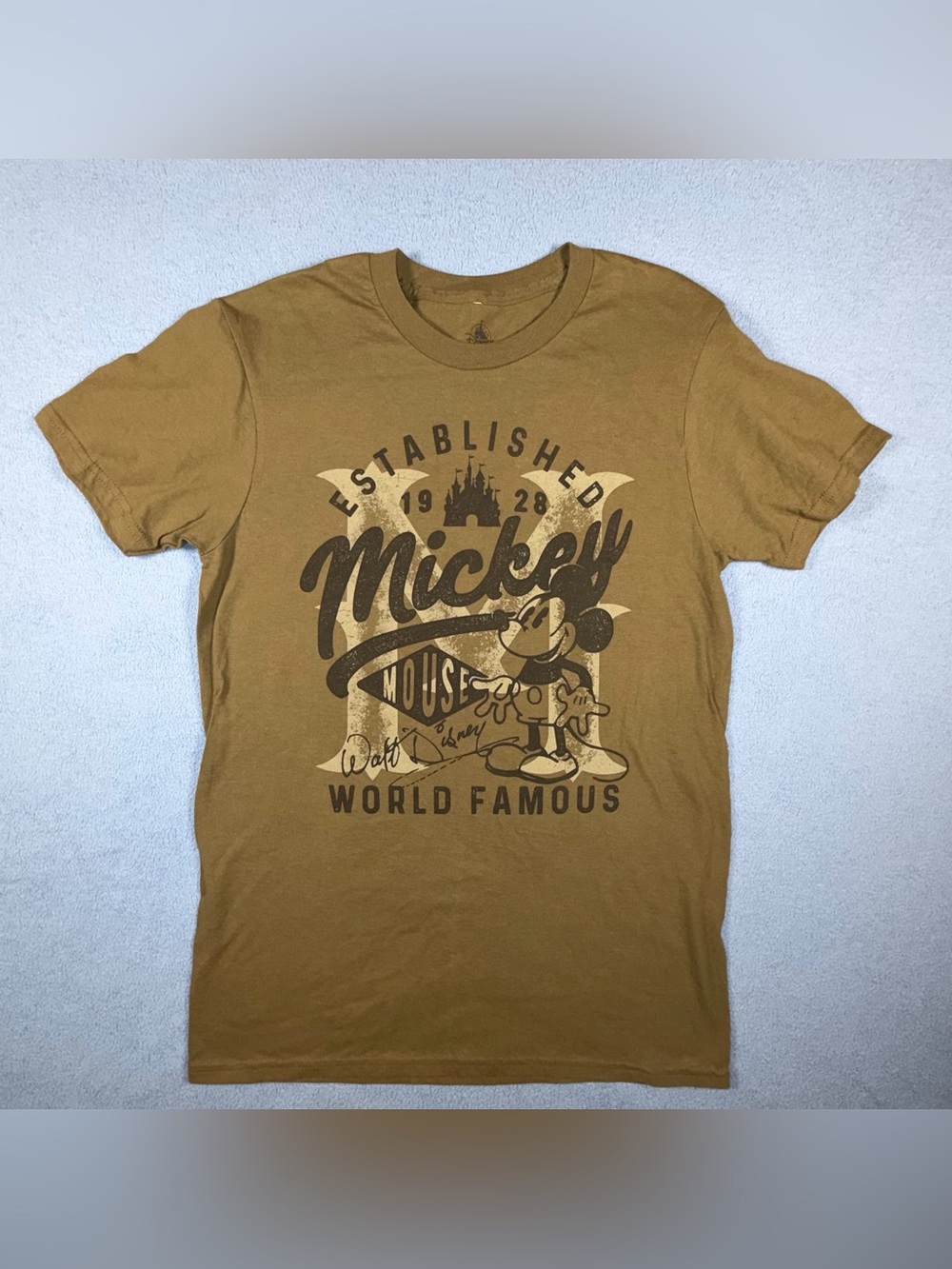 Disney Mickey Mouse Men's Graphic T-Shirt - Olive Brown